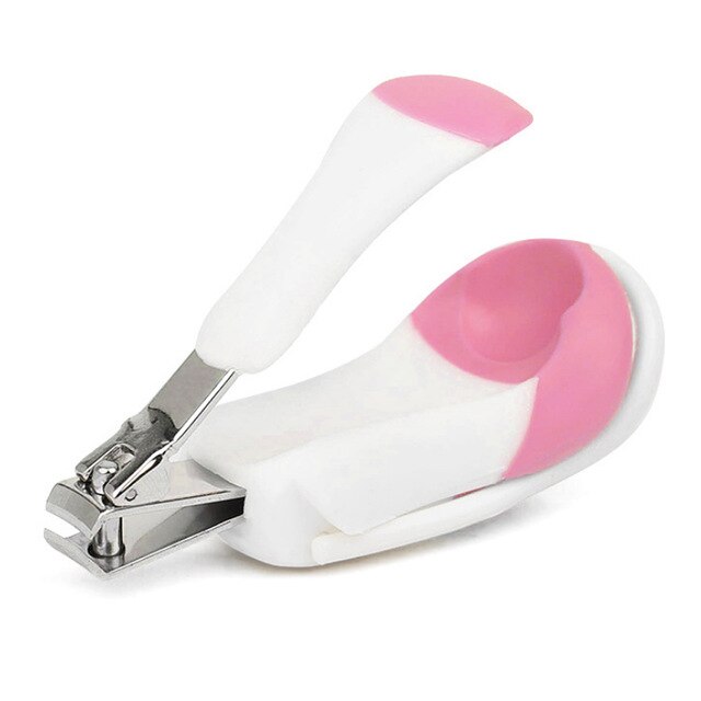 Elderly Children Pocket Finger Toe Nail Clipper Cutter with Magnifying Glass Trimmer Manicure Pedicure Care Scissors Tools: Purple