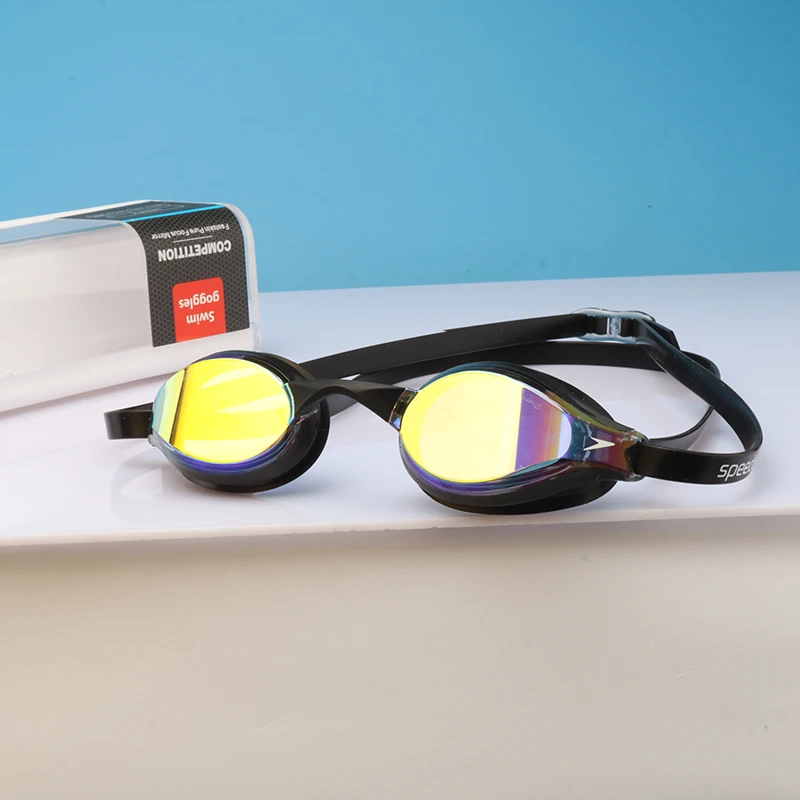 Speedo elite simglasögon med liten båge, klar syn och imfri teknik för tävling och träning för män och kvinnor