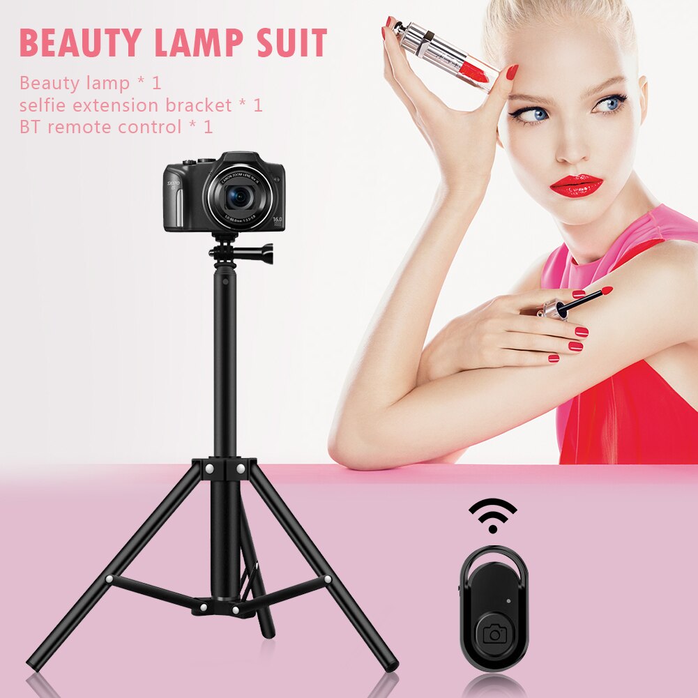 10 inch LED Selfie Ring Light USB Dimmable Phone Ring Lamp with Tripod Stand for Makeup Live Studio