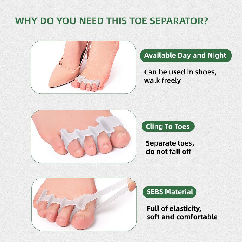 2 stk= 1 par hallux valgus knyster hammerbeskytter finger tå separator fodpleje glattejern corrector bursitis tommelfinger pedicure