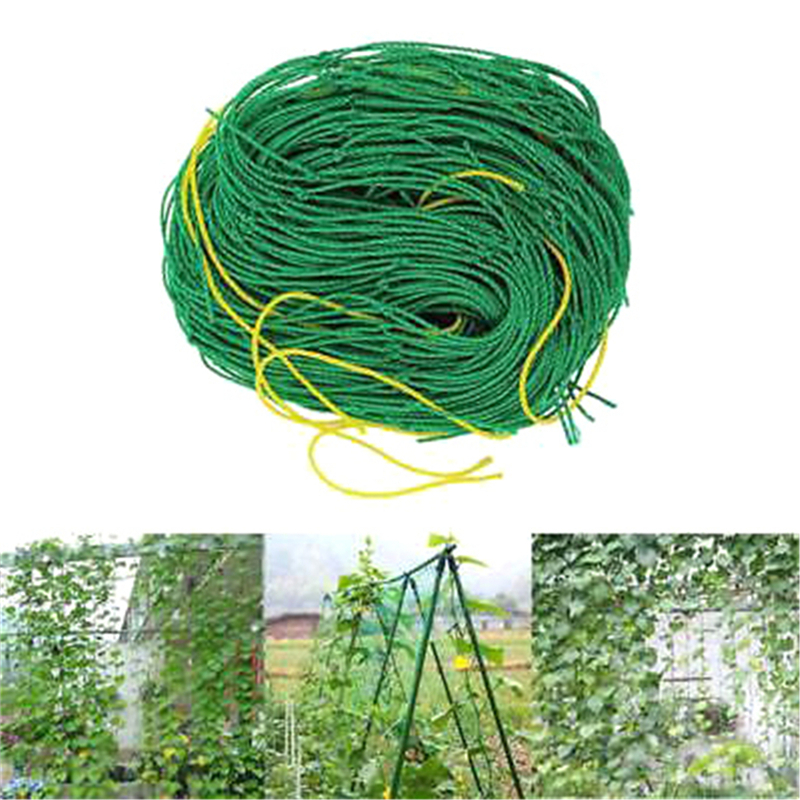 Havegrøn nylon trellis netstøtte klatring af bønneplantegarn vokser hegn 1.8*0.9