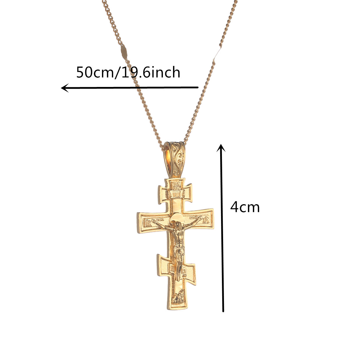 Russische Orthodoxe Christendom Kerk Eeuwige Cross Charms Hanger Ketting Sieraden Rusland Griekenland Oekraïne