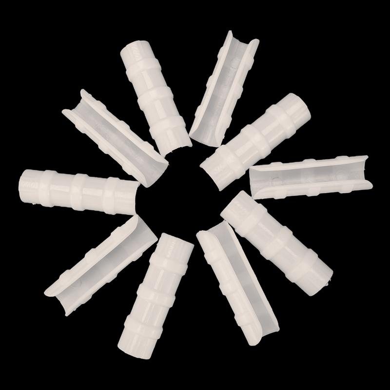 10 Pcs ABS Snap Clamp Standard Grip Snap-In Buckle Garden Greenhouse Accessories (Suit For 21-23mm Pipe, White)