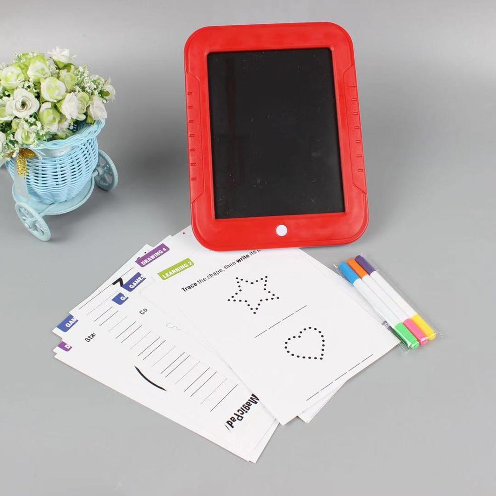 Tekentafel Kids 3D Magic Drawing Pad Fluorescerende Puzzel Lichtgevende Magische Graffiti Schrijven 3D Lichtgevende Tekening Pad: red