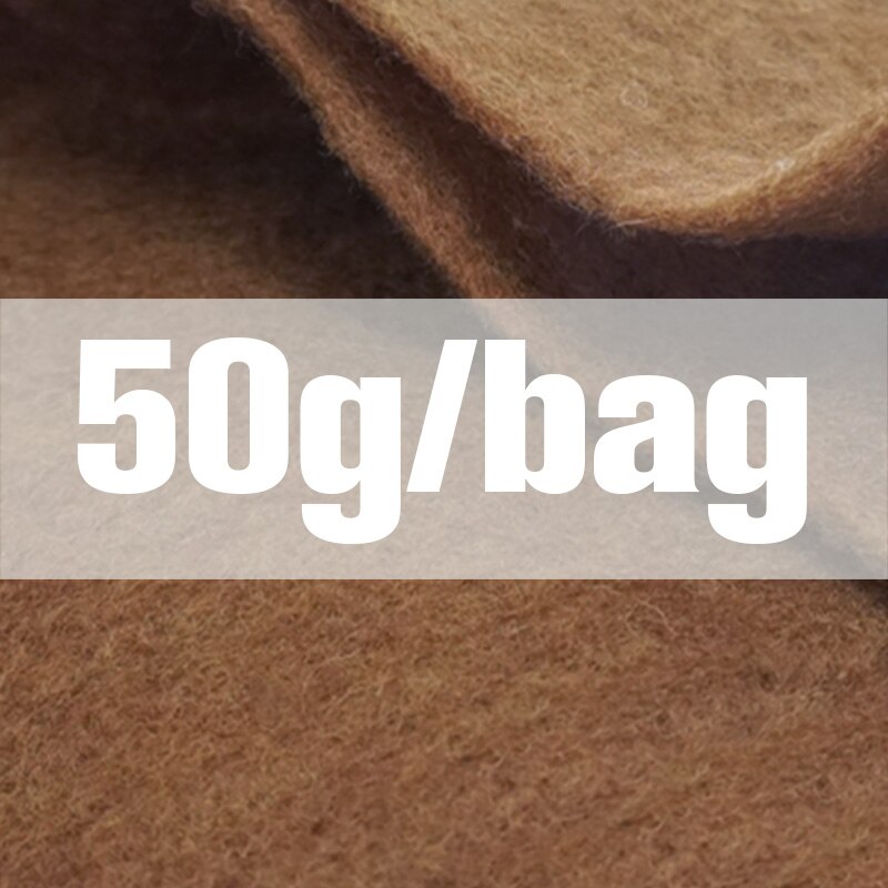 Natural wool Batt /semi-felting wool for needle felt, felting needle ,Spinning fiber, Photo props Light brown: 50gram