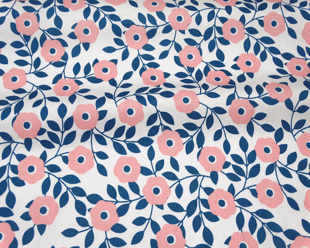 100% sarja algodão pele-amigável tecido de impressão para o vestido casa têxtil retalhos tecido respirável para colcha lençóis de bebê: A / 200 x 160cm