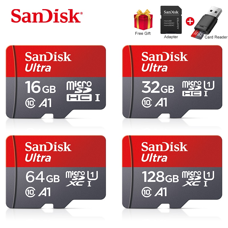 Sandisk Ultra mikro SD 128 GB 32GB 64GB 256GB 16GB karta Micro SD SD/TF karta pamięci Flash 32 64 128 gb microSD na telefon