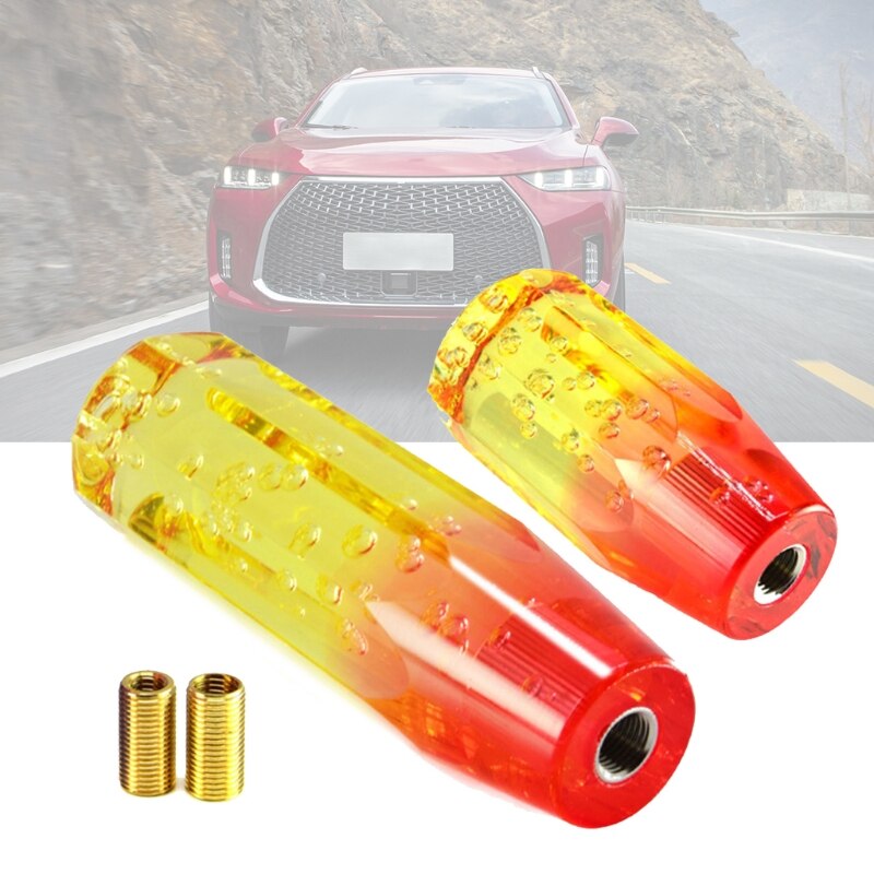 Auto Kristall Transparente blasiert LED Schaltknauf Hand Schalthebel Getriebe Stock Schalthebel mit Gewinde Adapter 10cm/15cm Universal-