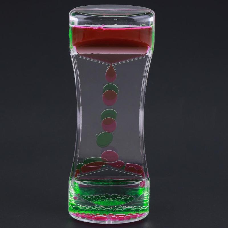 Liquid Floating Motion Hourglass Count Down Timer Clock Visual Timer Liquid Oil Acrylic Hourglass Desktop Decor Funny