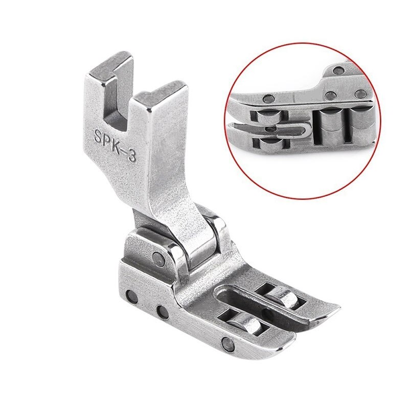 PVC Leather DIY flat-seaming presser Feet set sewing machine ROLLER FOOT Bearing Wheel Presser Feet Industrial Sewing Machines: 3