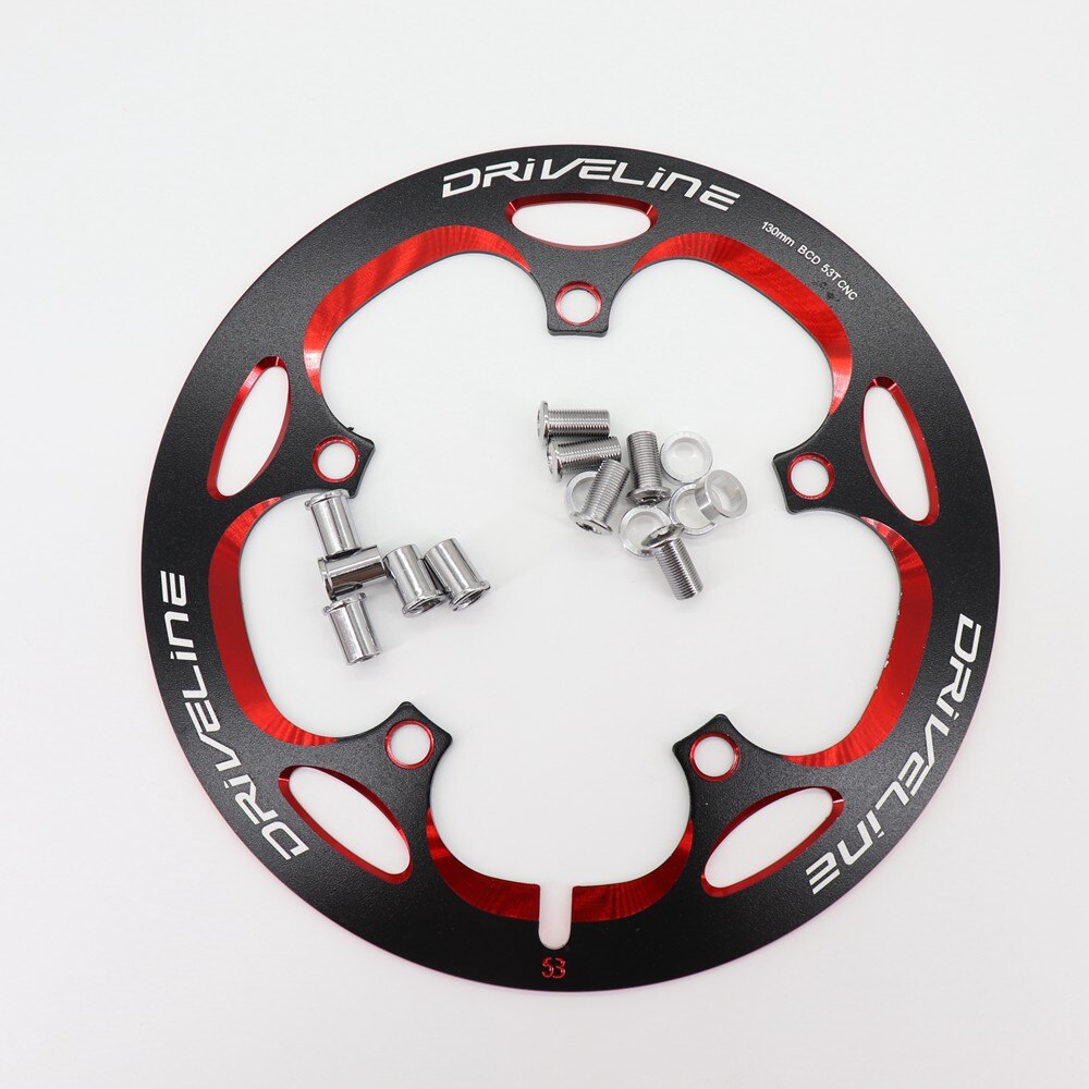 Aandrijflijn 130 bcd kettingbladbeschermer 53t 52t bcd 130 cnc crank racefiets vouwfiets onderdelen fietsketting wiel beschermplaat