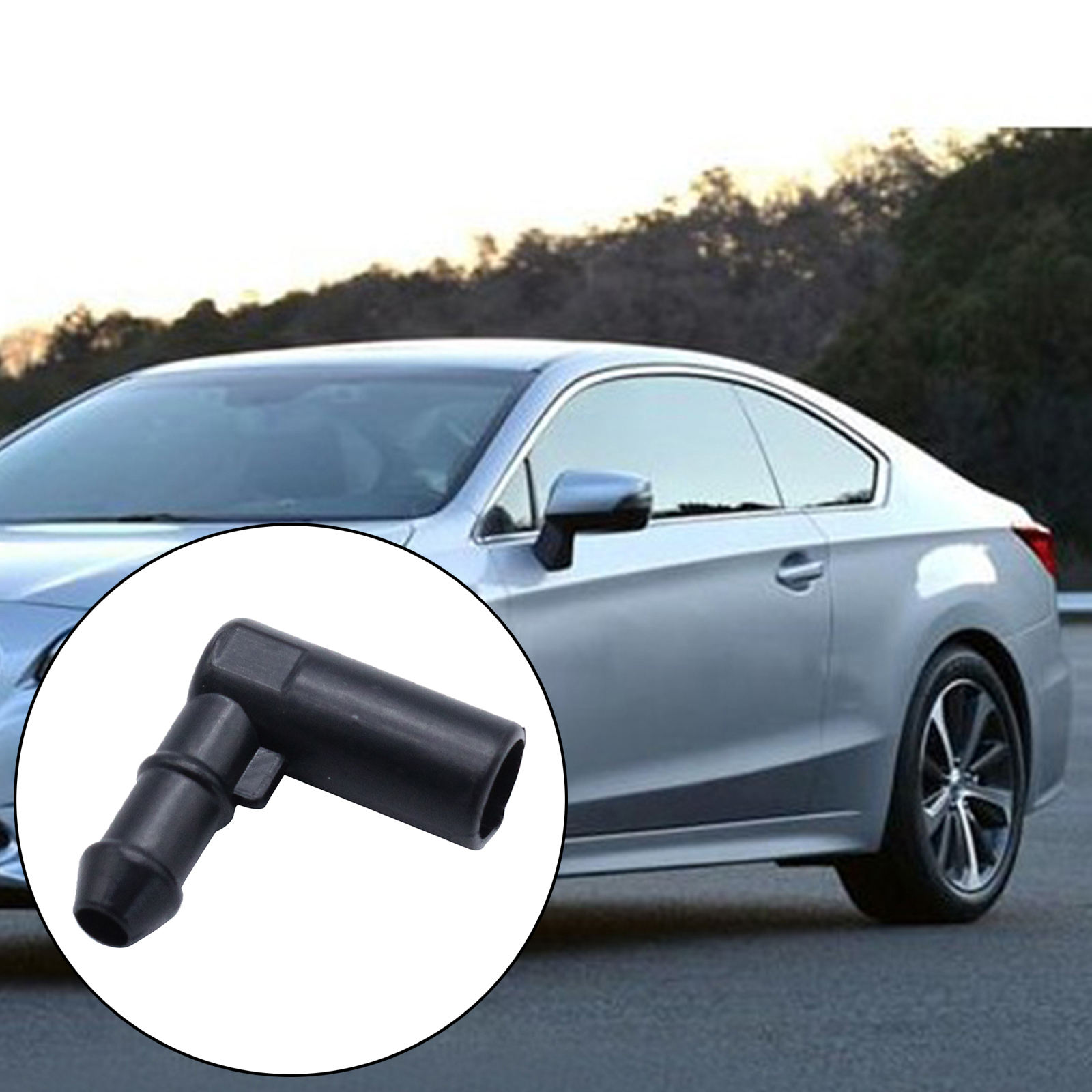 Plastic 90 Degree Windscreen Washer Hose Connector Fit for Zafira B H Auto Accessories Black