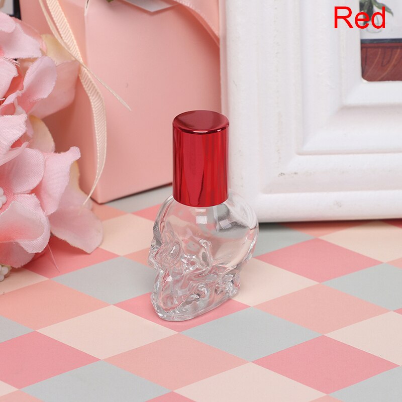 Mini Essentiële Olie Stalen Roller Glazen Parfumflesjes Goud Zilver Zwart Reiziger Lege Hervulbare Flessen Opslag Container: Rood