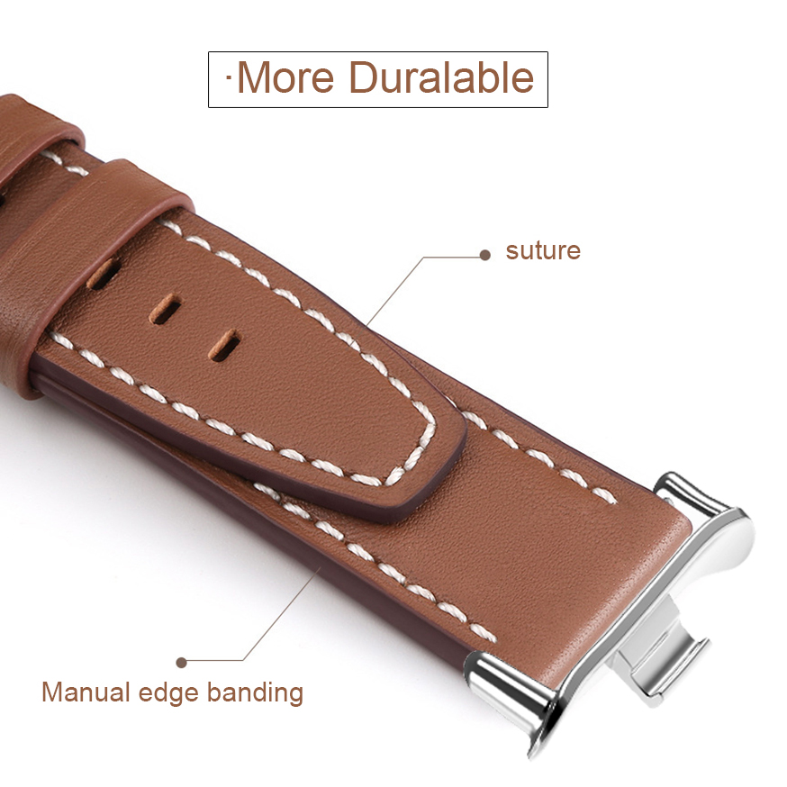 Lederen horlogeband voor Xiaomi Mi Band 9 Pro/Mi Band 8 Pro, dames heren polsband armband lus voor Redmi Watch 5/Redmi Watch 4