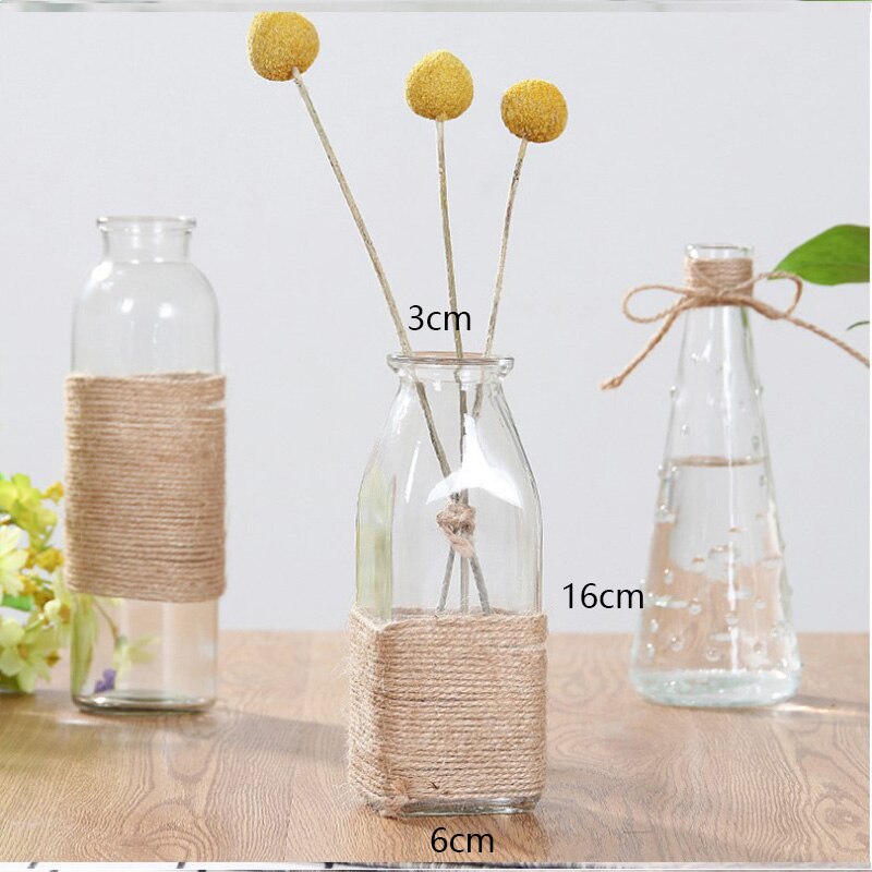 Matbord liten vas hydroponic växt glasvas dekoration rik bambu blomsterarrangemang bord blomma vas: Vas 5