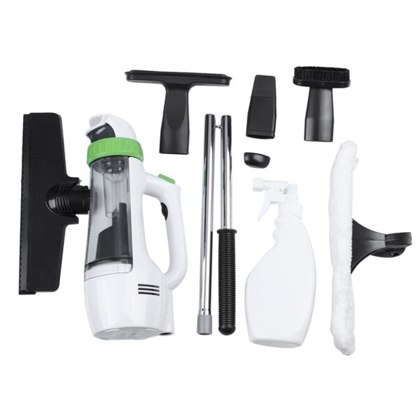 Cordless Window Glass Vacuum Cleaner,Function Electric Window Cleaner Brush Cleaning Tool Dust Cleaner EU Plug