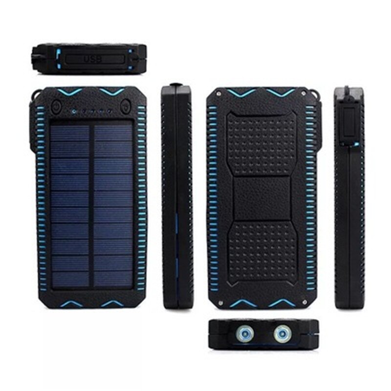High capacity waterproof 80000 mah solar power bank external battery outdoor travel charger for xiaomi samsung iphone