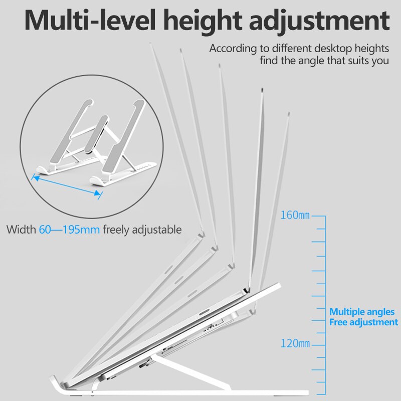 Draagbare Laptop Desktop Stand Opvouwbare Ondersteuning Base Notebook Stand Computer Verstelbare Houder Voor Macbook Pro Air Ipad Dell Hp
