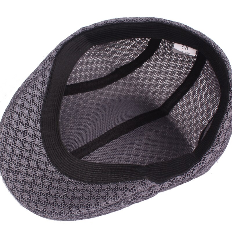 Novedad de , gorras tipo boina de verano informales a la para hombres, gorras con visera de malla, boinas de rejilla, sombreros, gorro transpirable ajustable