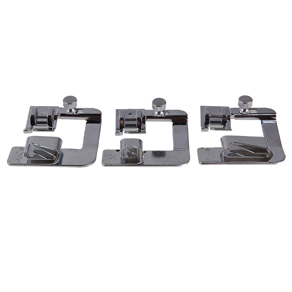 7 taille pied rouleau de tissu #6290-2/3/4/5/6/7/8 Machine à coudre domestique Hemmer pied roulé ourlet pied Snap on pour chanteur frère