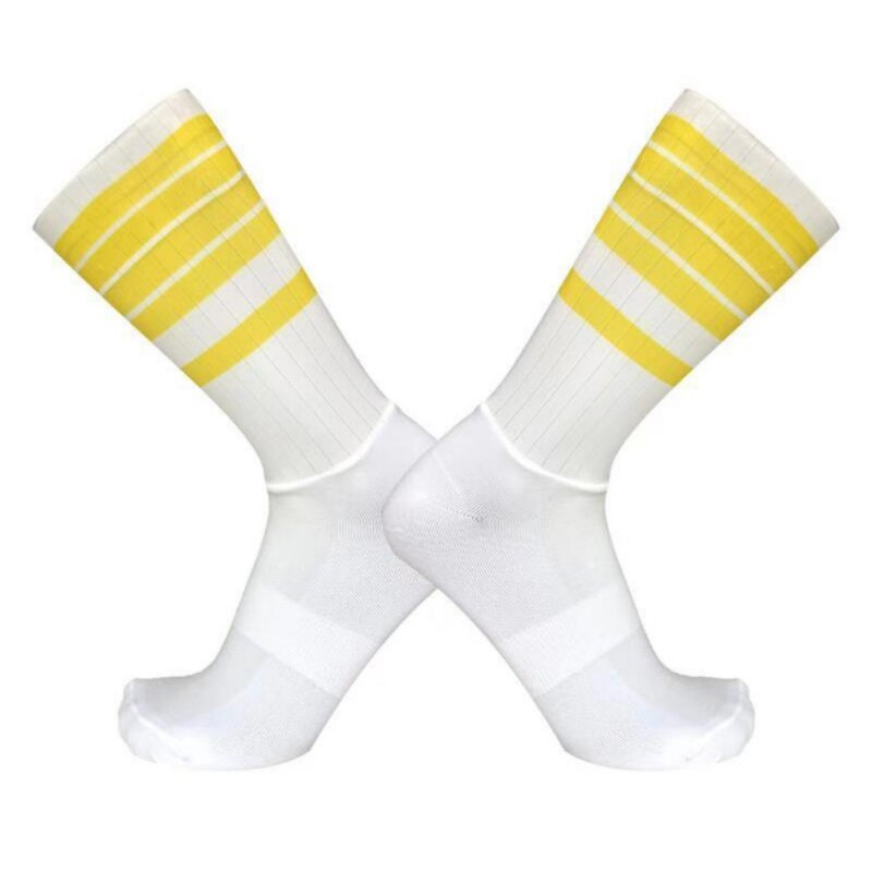 Calcetines antideslizantes de silicona de verano transpirables para ciclismo, calcetines deportivos de fútbol para hombre, calcetines para correr en bicicleta: E