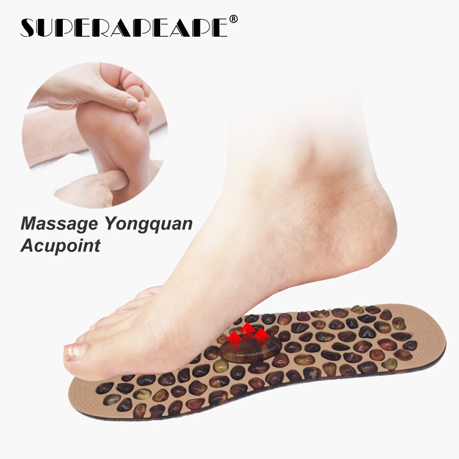 SUPERAPEAPE Unisex Voetmassage Binnenzool Zachte Rubber Geplaveide Therapie Acupressuur Pad Voor Schoenen Verwarmde Voeten Massager Inlegzolen