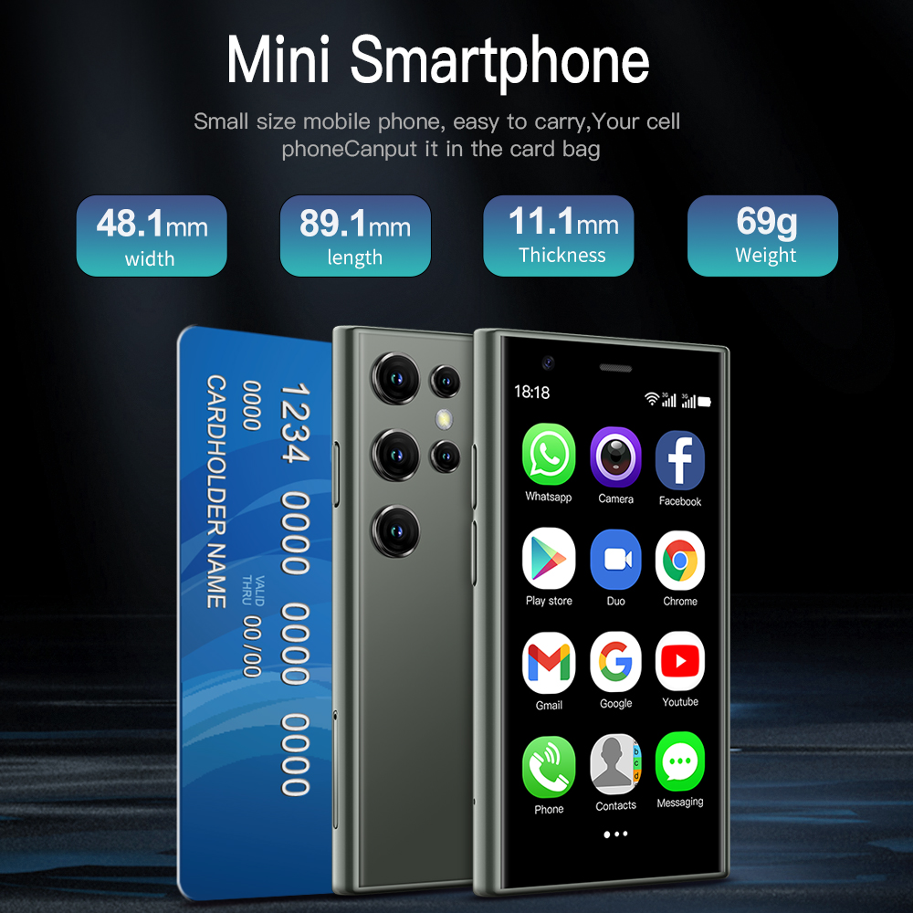 SERVO S23 Mini Android-smartphone 3G WCDMA 2 GB + 16 GB ROM Google Play WiFi 2 SIM Stand-by 3.0 "scherm Leuke mobiele telefoons Vlaggenschip