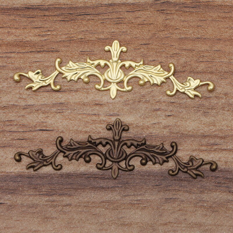 10 Stks/partij 10*52Mm Bloem Blad Charmes Messing Filigraan Diy Sieraden Maken Levert Hoofddeksels Sieraden Handgemaakte Onderdelen Accessoires 0188