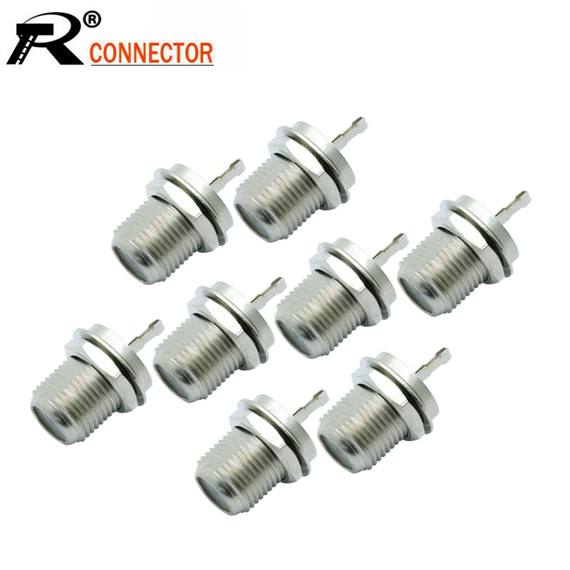 Connecteur de fil à souder RF femelle | Raccord Coax Coaxial, prise F Jack, panneau monté 10 pièces/lot