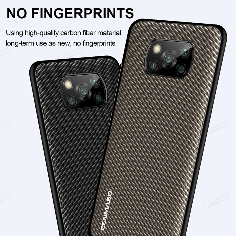 Capa Poco X3 Case For Xiaomi Poco X3 NFC M3 Case Carbon Fiber Leather Back Cover For Xiaomi Mi 10T PocoPhone X3 F2 Pro Case