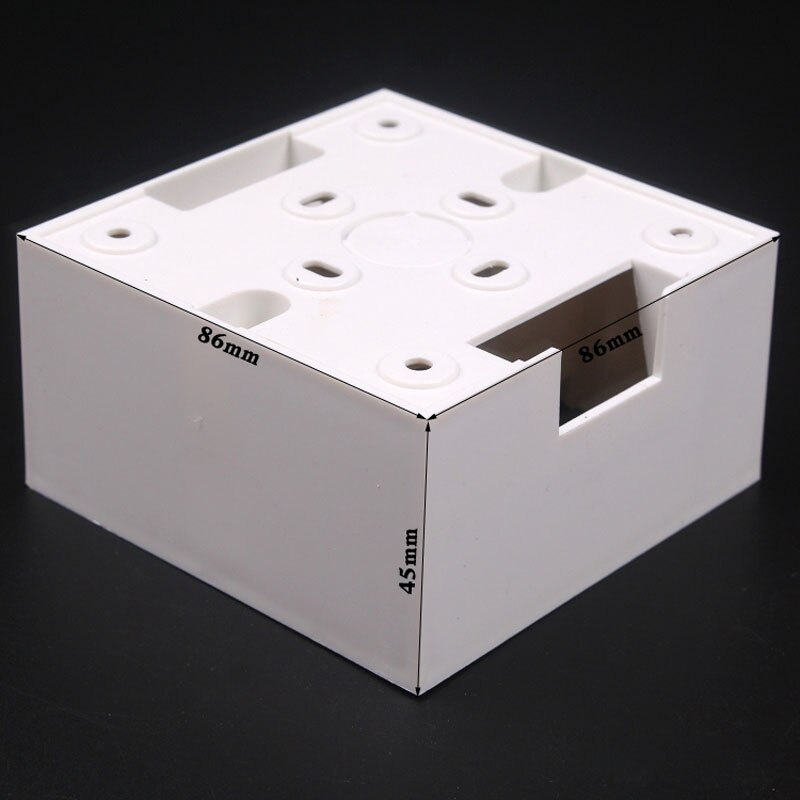 Type 86 Flame Retardant Wall Mount Switch Box PVC Bottom Box Universal Socket Switch Wall Mounting Box 86*86*45mm
