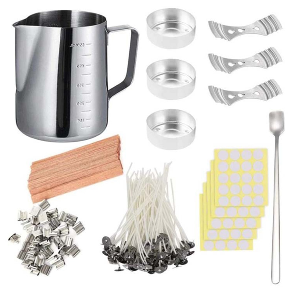 DIY Candle Crafting Tool Kit DIY Candles Craft Tools Candle Wick with Melting Pot Suitable for Beginner Candle Making