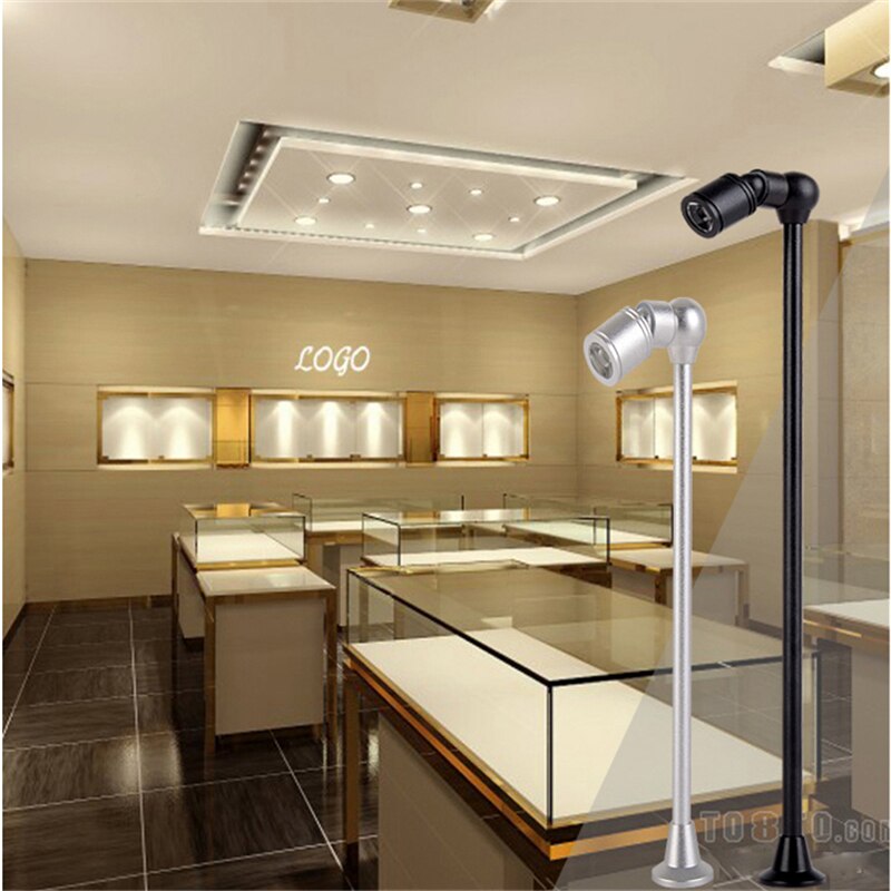 85-265Vac ingang led kabinet spot lamp, draaibare 1 w 210/260/310mm sieraden, parels sleutel verlichting, commerciële accent spot verlichting