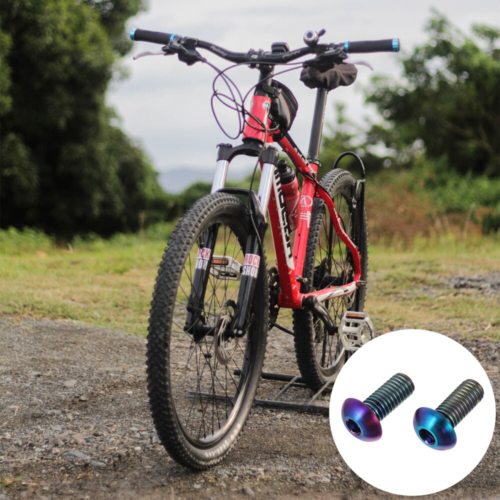 2 stk titanium cykel skrue robust cykel skrue cykel vandflaske skrue til landevejscykel