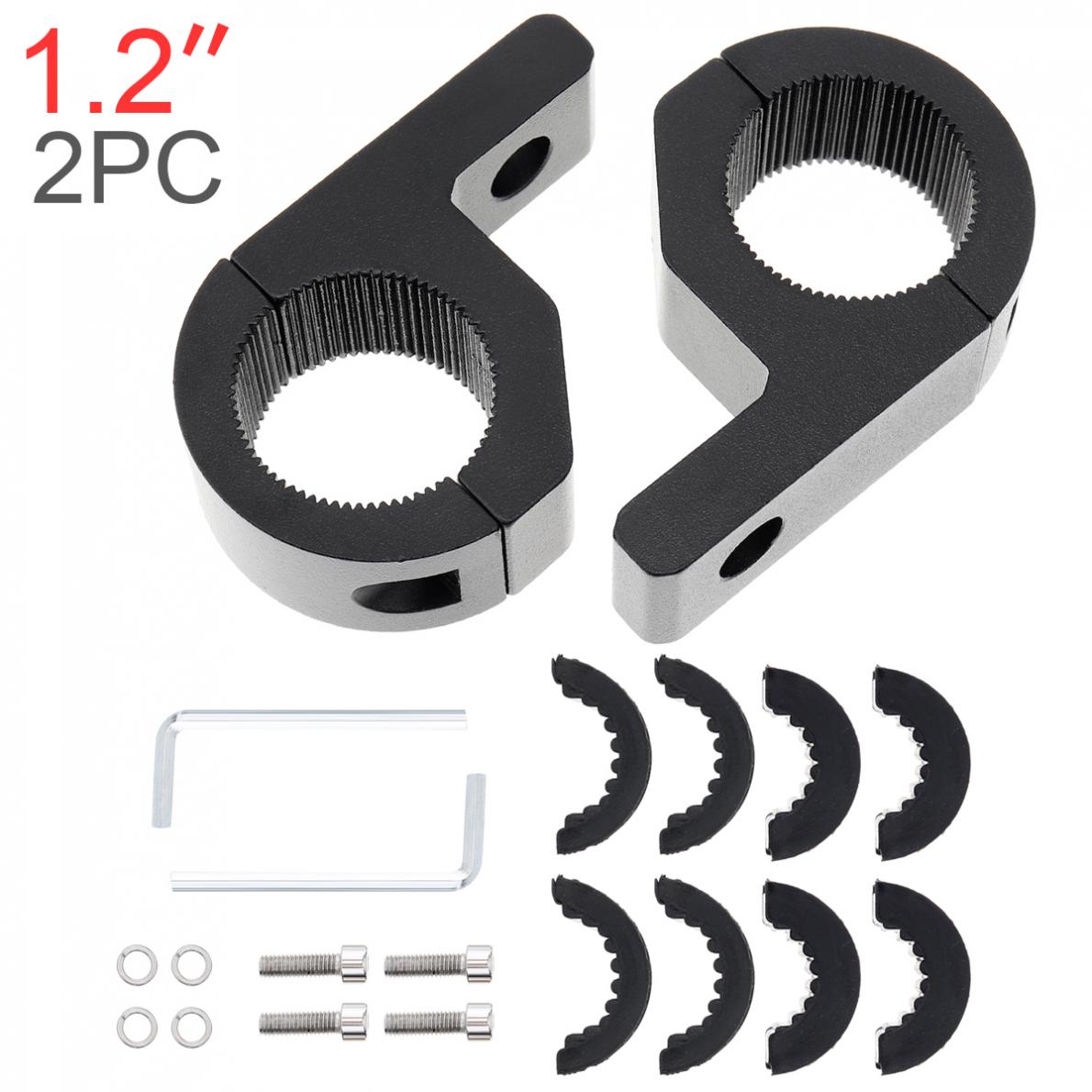 2pcs Mounting Brackets 1.25" SUV LED Mount Bracket Truck LED Light Clamp For Off-road vehicle SUV Truck JEEP PlCK-UP