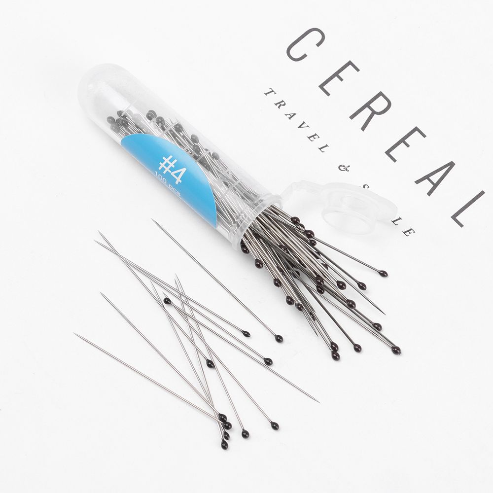 100Pcs Insect Pins Specimen Needle Stainless Steel with Plastic Box for School Lab Entomology Body Dissection Insect Needle