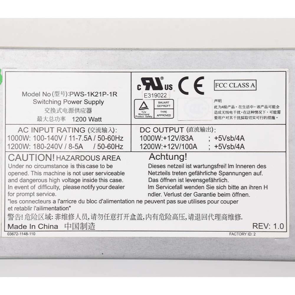 Para supermicr PWS-1K21P-1R 1200w servidor redundante fonte de alimentação