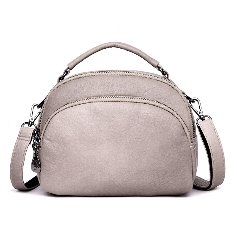 Handtas voor dames leren schoudertassen casual rode tote dames handtassen eenvoudige handtas met handvat aan de bovenkant dames crossbody tas: Grijs