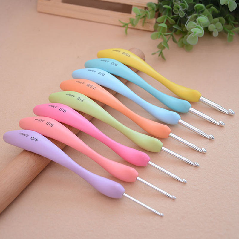 8PCS Hooks Needles Sewing Tools Sewing Needles Knitting Needles Weave Sewing Tools Crochet Hooks Knit Aluminium Craft Yarn