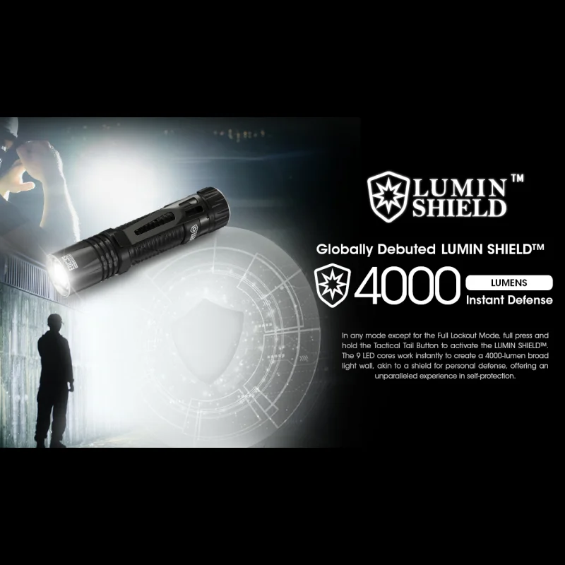 Nitecpre edc 33 4000 lumen usb-c genopladelig lommelygte led-lommelygte, indbygget  in 4000 mah 18650 li-- ion-batteri