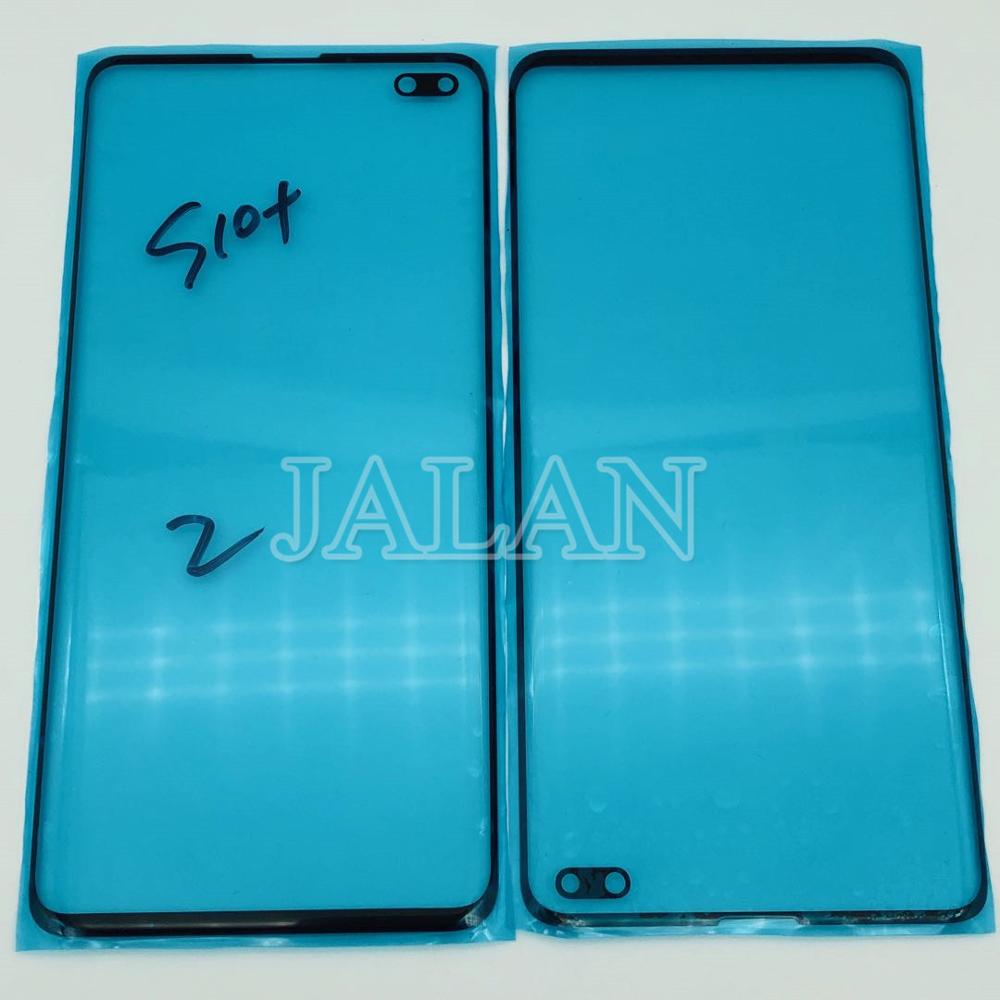 5 stk lcd skærm glas til samsung  s10 plus lcd reparation  g975 touch screen front out glas udskiftning