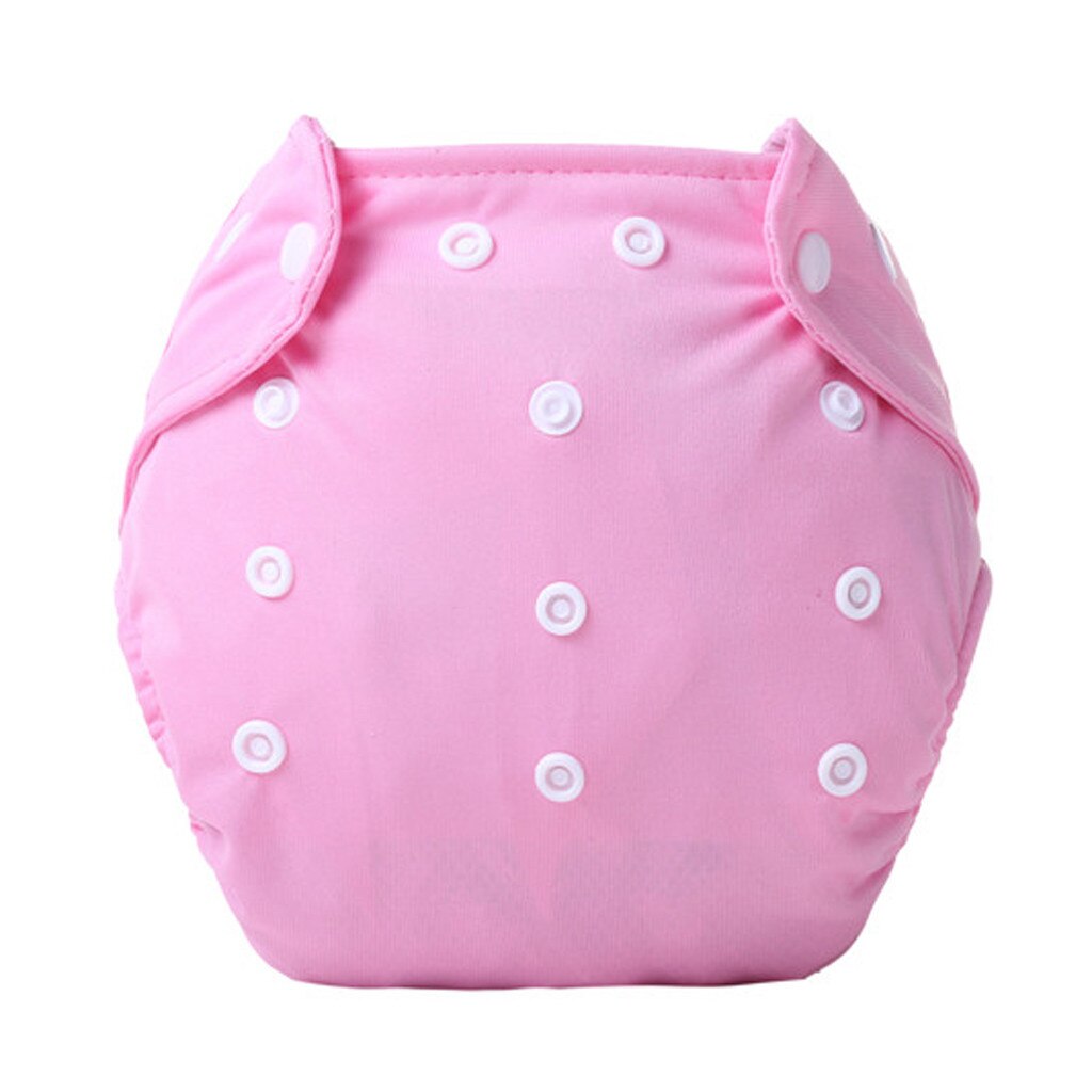 0-24m 1pc Nappies Adjustable Reusable Lot Baby Kids Boys Girls Washable Cloth Diaper Nappies Baby Solid Diaper Cover: Pink 