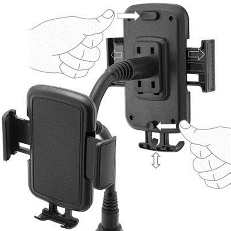 Universal Adjustable Cup Holder 360 Degree Rotatable Car Mount Bracket Stand Cradle For Mobile Phone