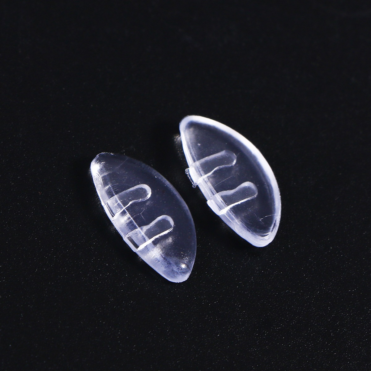 10 Pairs of Silicone Bridge Nose Pad Anti-slip Push-In Soft Silicone Nose Pads for Eyeglasses Glasses (Transparent)