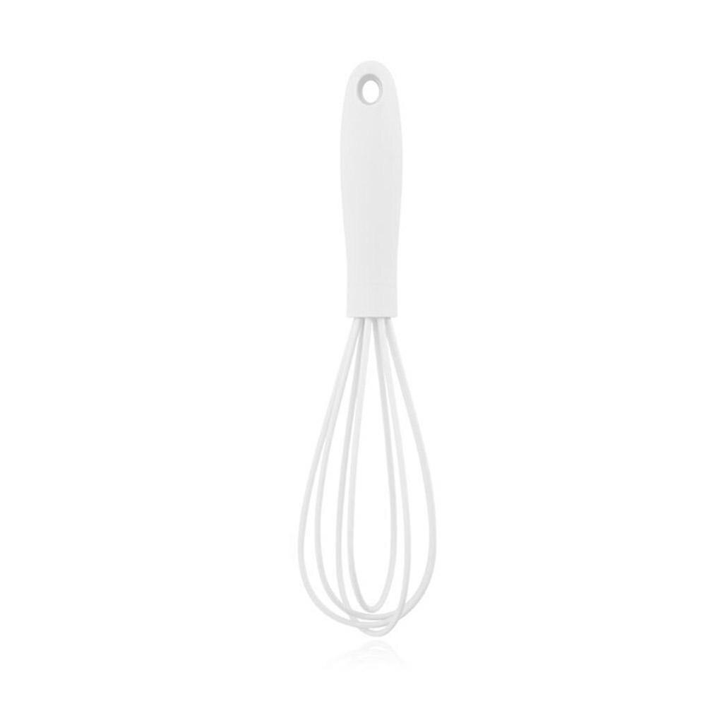 Blender Multifunctional Rotary Manual Egg Beater Mixer Mini Plastic Kitchen Egg Whisk Bake Tool Egg Agitator Silicone Eco-Friend: white
