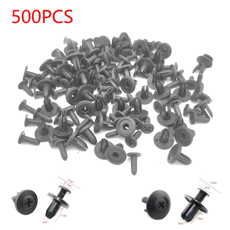 50 Stuks 6 Mm 8 Mm Auto Bumper Fastener 6 Mm Gat Klinknagel Retainer Push Motorkap Auto Portierbekleding panel Clip Fasteners Voor Toyota