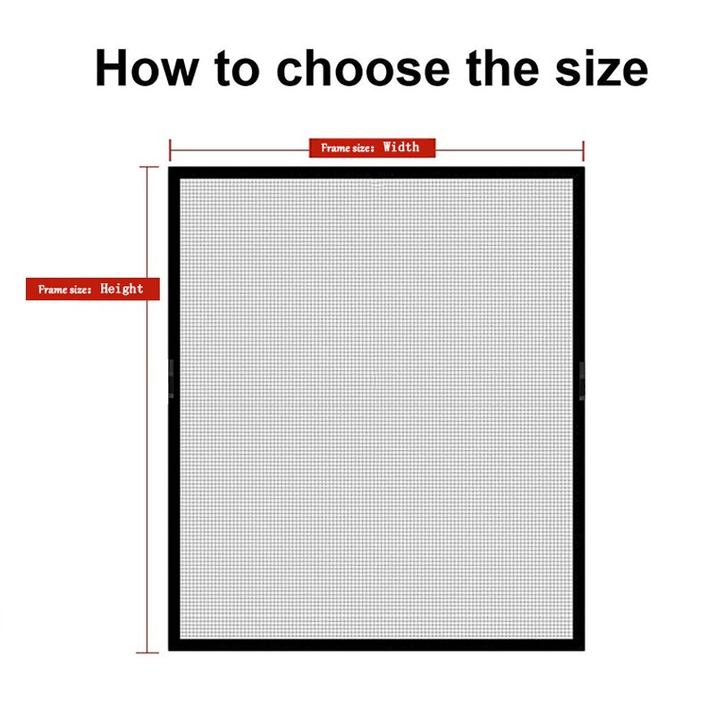 Yaapeet Adjustable Window Screen Mesh Velcro Self-Adhesive Custom Fiberglass Fits Door Frame Summer Anti Mosquito Bug Insect