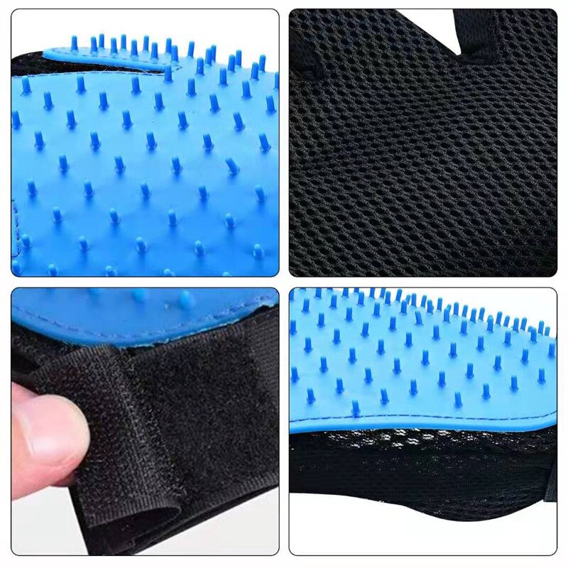 Chien Toilettage Gants En Silicone Chat Peigne Brosse Gants Animaux Bain Nettoyage Rejet Produits Capillaires Peigne
