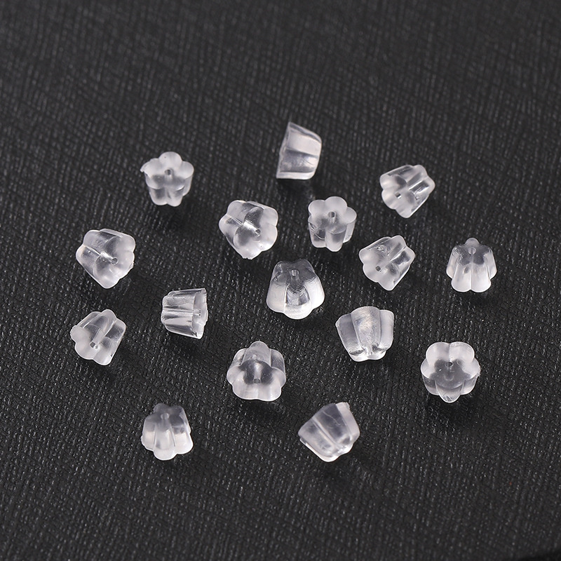 200/500 stücke klarer Pflaumen stecker weiche Silikon ohrringe zurück Sicherheits stecker für DIY Ohr stöpsel Ohrring zubehör für Schmuck