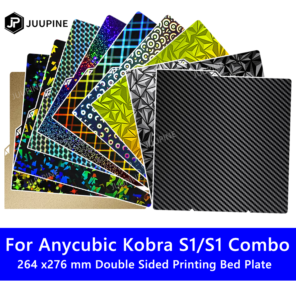 For Anycubic Kobra S1 Plate Pei Sheet 264x276 Textured Kobra S1 Combo Build Plate Double Sided Kobra S1 Hotend Kobra S1C 3d Bed